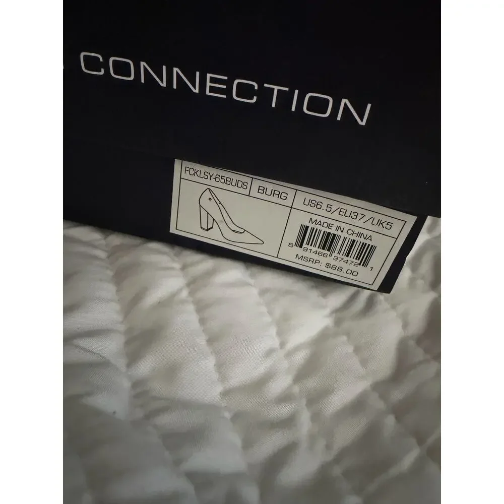 New French connection Kelsey Burgundy faux suede heels sz 6.5